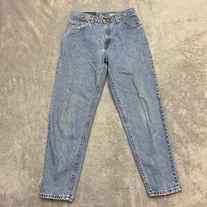 Vintage Levis Jeans Womens 9 Blue 550 Relaxed Fit Tapered leg 90s USA made 28x27